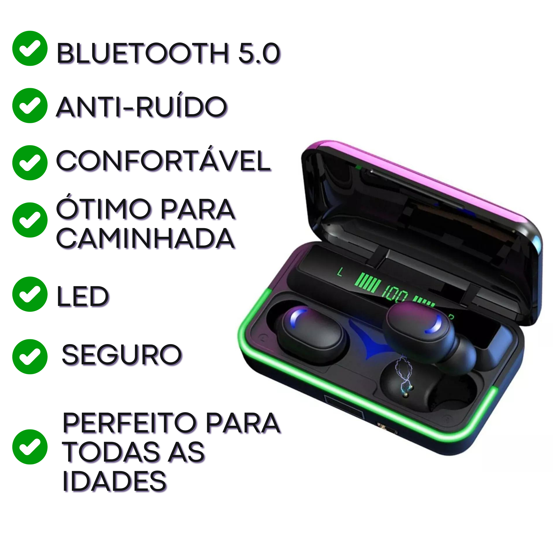 TWS Bluetooth Fone E10