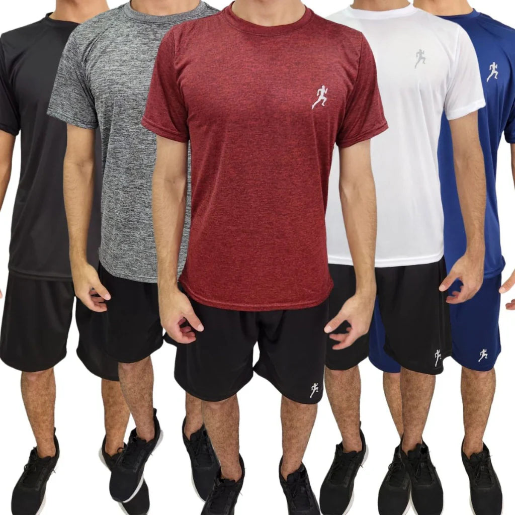 Kit 5 Camisetas Masculinas Dry Fit Academia Camisa Treino Refletiva